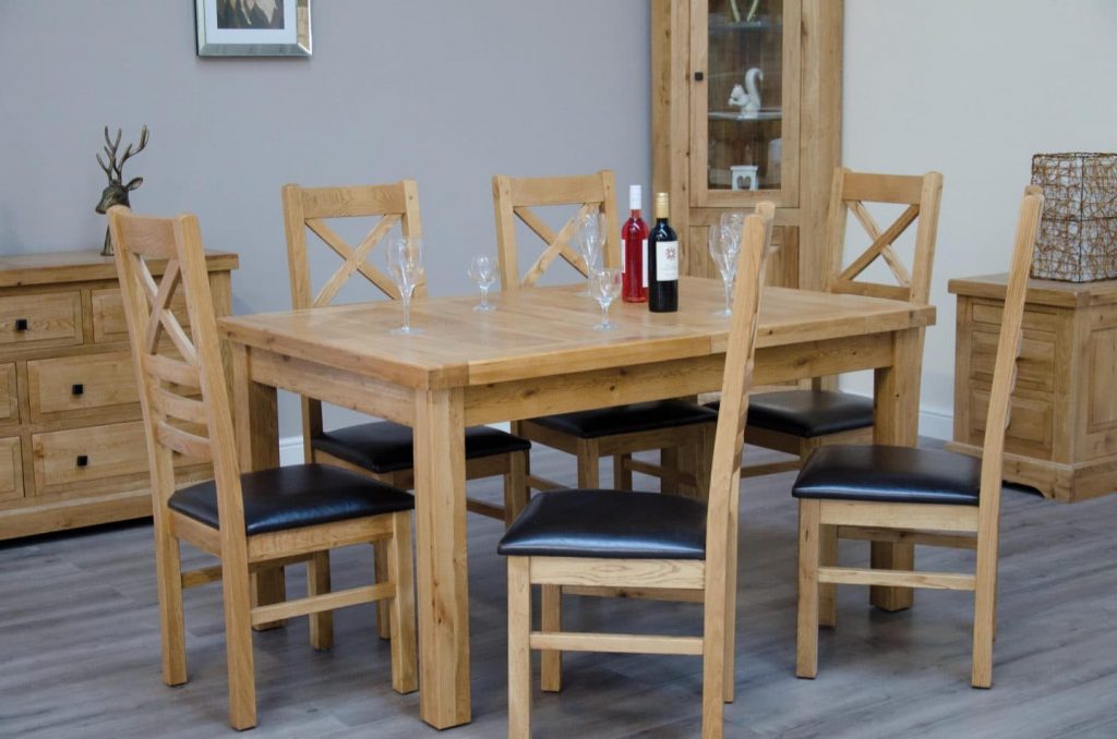 Canterbury Oak 150-230 Extending Dining Table Set | Free Delivery