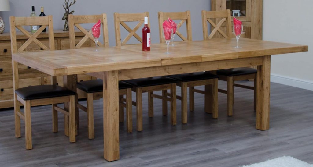 Canterbury Oak 180-260 Extending Dining Table | Free Delivery