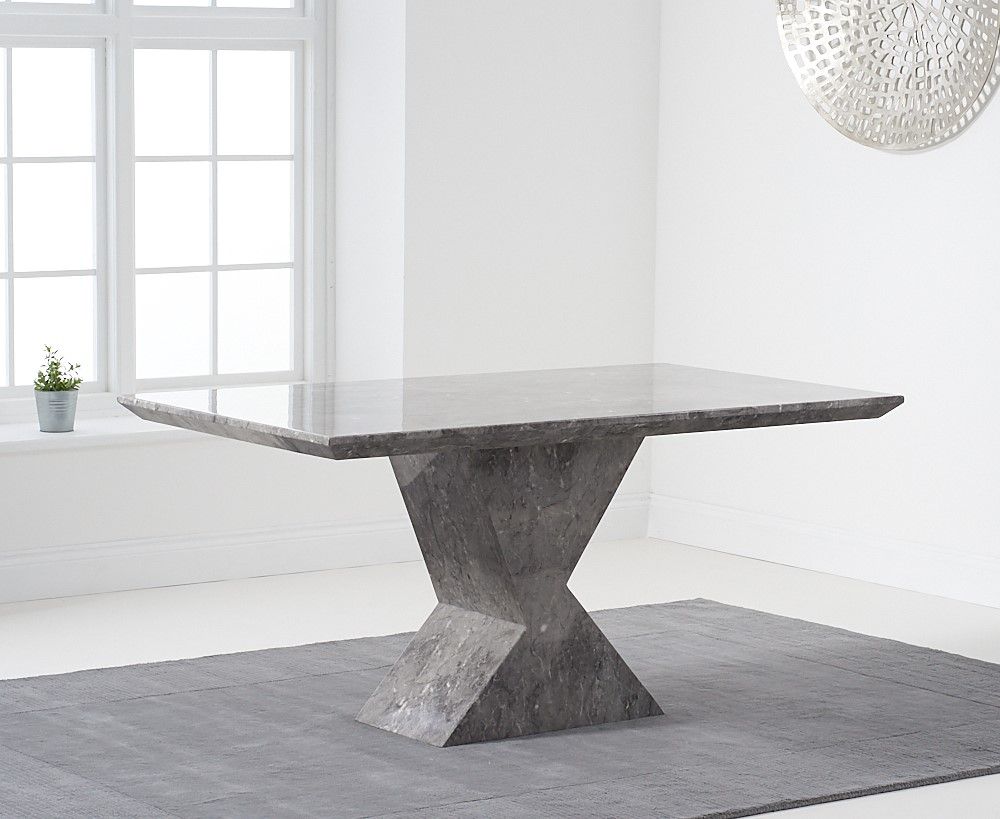 grey marble dining table 160cm