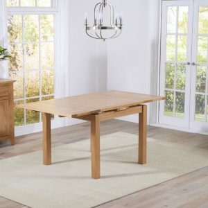 Cambridge 90cm Oak Extending Dining Table Only Oak Furniture