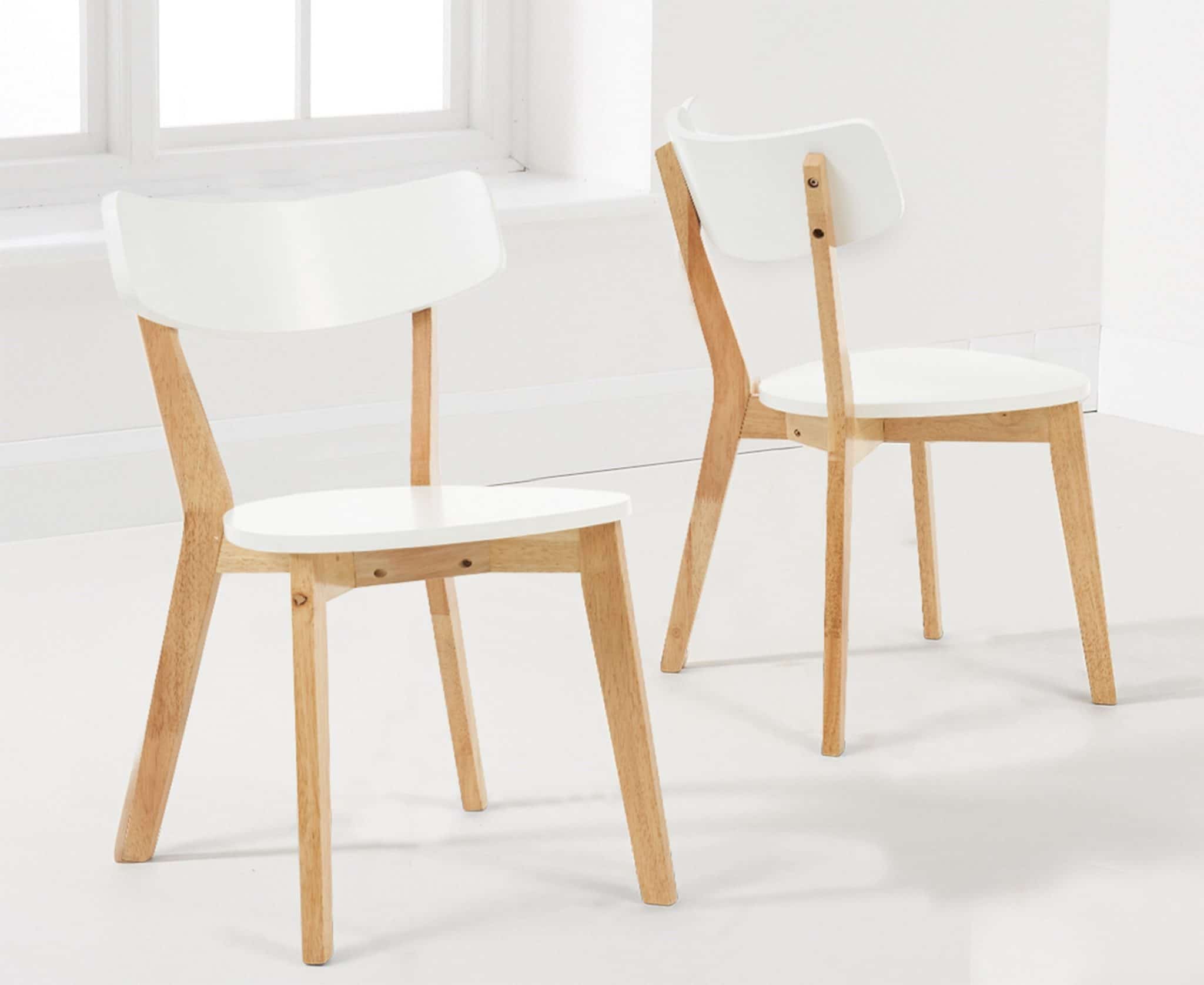 marcham white  oak dining chairs pairs  only oak furniture