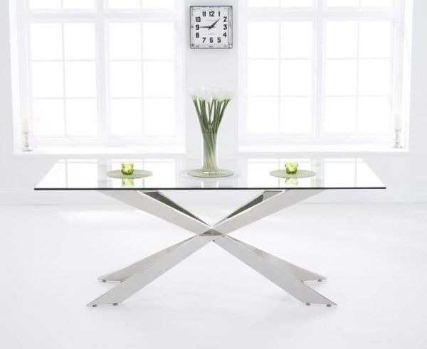 Jazz 200cm Glass Dining Table - Large Glass Tables Now at Only Oak
