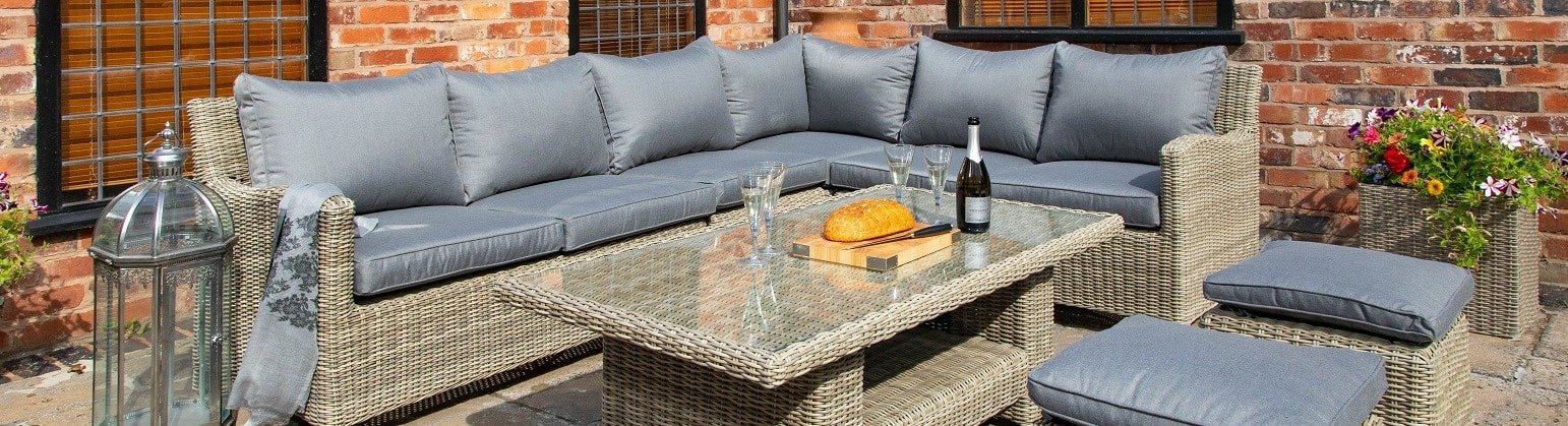 Garden Corner Sofas | Garden Corner Sofa Set - Only Oak Furniture