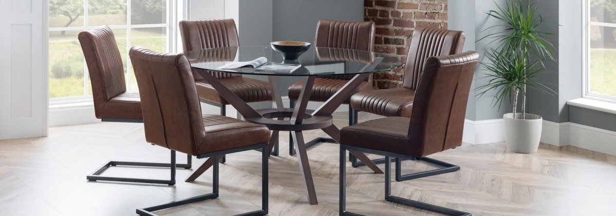 large leather dining room chairs