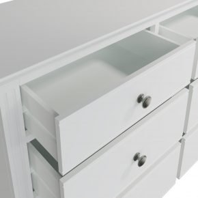 Marcel White 6 Drawer Chest - Only Oak Furniture | 0% Finance Available