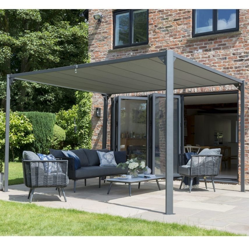 Pandora Leaf Gazebo 3x3.6m - Only Oak Furniture - Free UK Delivery*