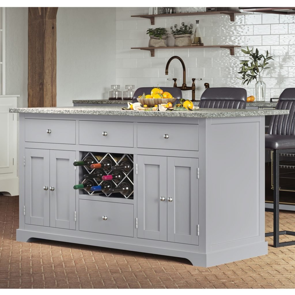 Grey Kitchen Island - Grey Granite - Only Oak Furniture - Sale Now On