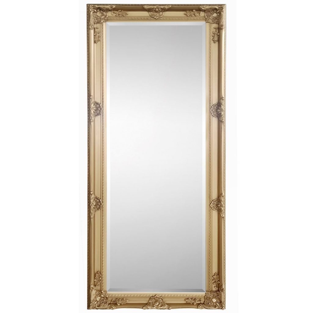 Palais Gold lean-to dress mirror - Only Oak Furniture