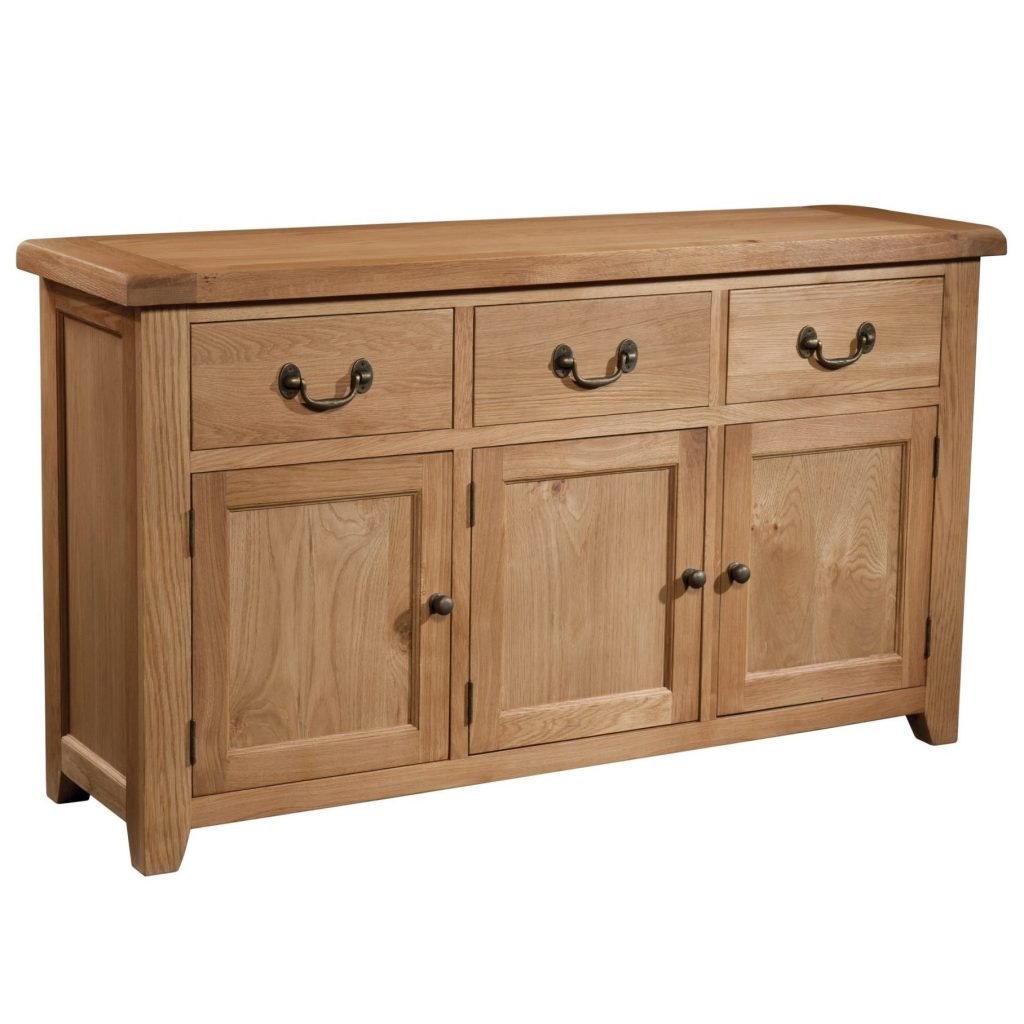 Somerset Oak 3 Door 3 Drawer Sideboard - Only Oak Furniture