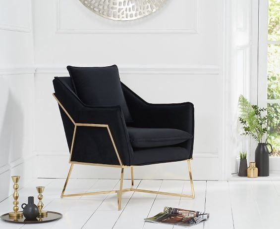 Black couch online chair