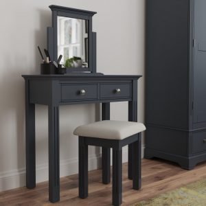 Dark grey 2024 dressing table chair