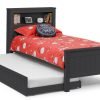 maine bookcase bed underbed anthracite dressed open