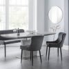 como grey table luxe grey chairs luxe grey bench roomset open