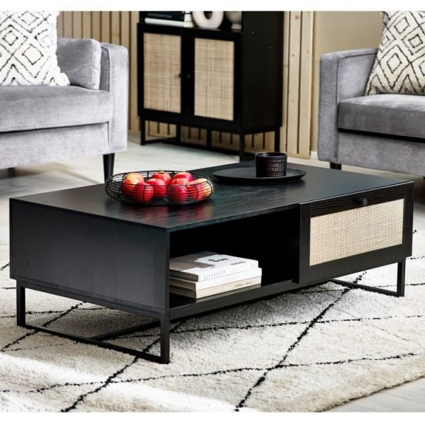 padstow coffee table black roomset