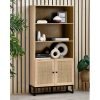 padstow tall bookcase oak roomset