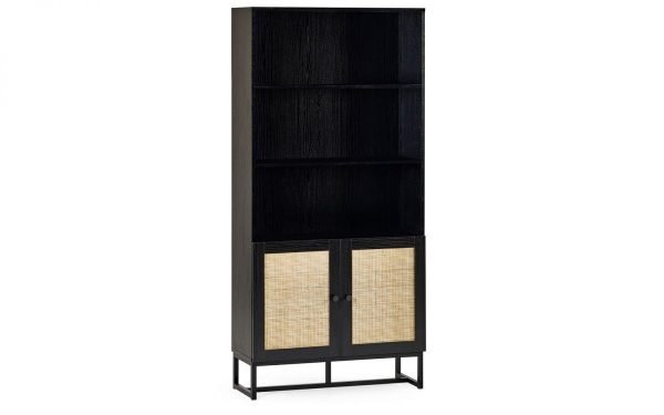 padstow tall bookcase black