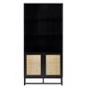 padstow tall bookcase black front