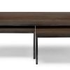 brooklyn dark oak nesting coffee tables front