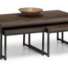 brooklyn dark oak nesting coffee tables props