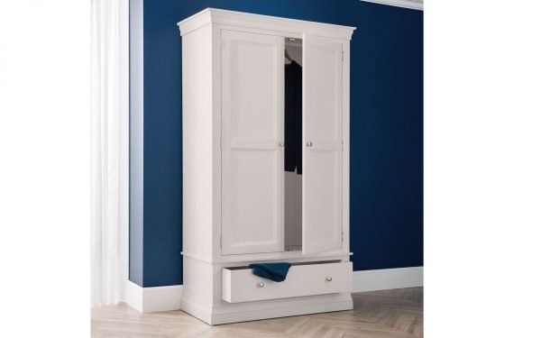 clermont light grey door wardrobe roomset