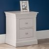 clermont light grey drawer bedside roomset