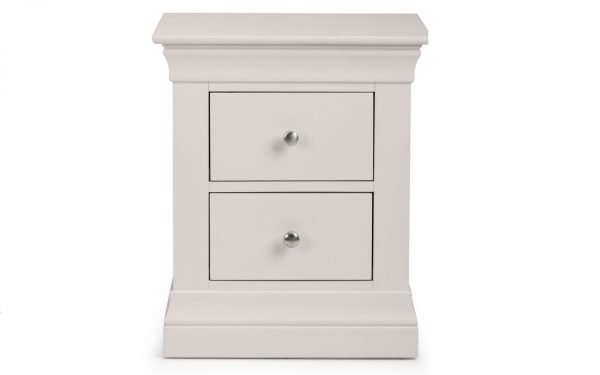 clermont light grey bedside front view