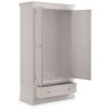 clermont light grey wardrobe open