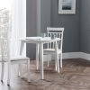 coast white dining table coast white dining chairs roomset