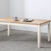 coxmoor white oak coffee table roomset