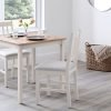 coxmoor white oak square table chairs roomset