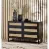 padstow drawer chest black roomset