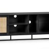 padstow tv unit black open door