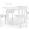 rufford dining table coast chairs white extended