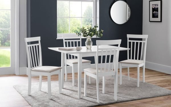 rufford white coast white chairs roomset