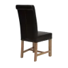 Chunky Scroll Dining Chair (brown oak)