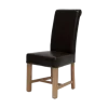 Chunky Scroll Dining Chair (brown oak) Bycast