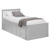 Maisie Bed With Underbed And Drawers Light Grey