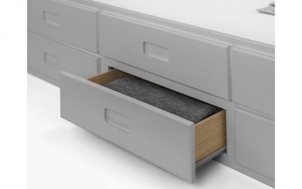 Maisie Bed With Underbed And Drawers Light Grey