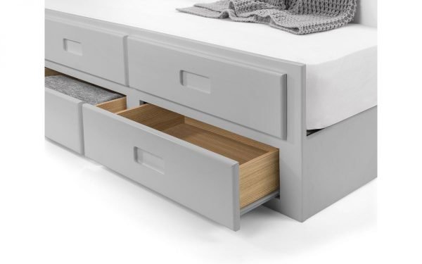 Maisie Bed With Underbed And Drawers Light Grey