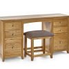 Mallory Twin Pedestal Dressing Table Stool Set – Fsc Mix