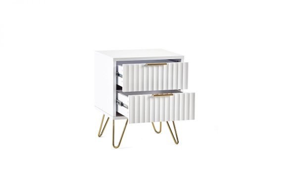 Murano Drawer Bedside Matt White