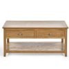 mallory coffee table with drawers front