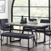 miller concrete effect dining table soho bench soho dining chairs roomset