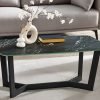 olympus black marble coffee table roomset