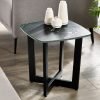 olympus black marble lamp table roomset