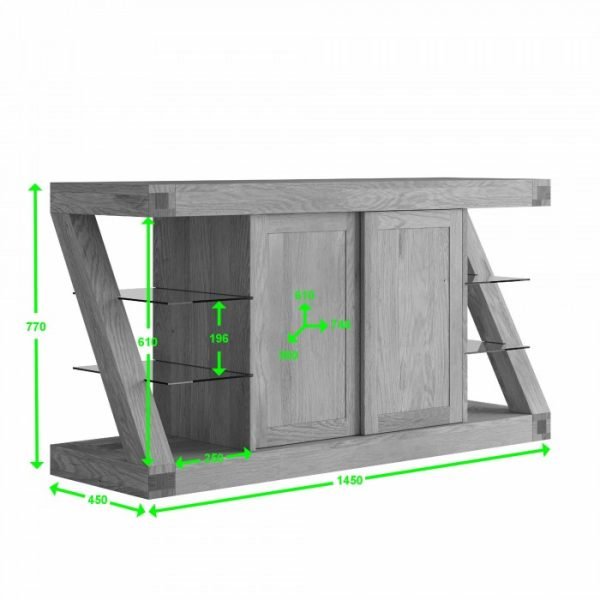 painted z large sideboard and natural top