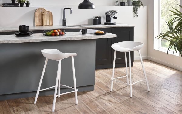 renzo bar stool white roomset