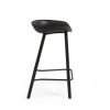 renzo black bar stool side