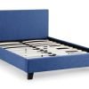 rialto dark blue fabric bed cm slats ()