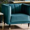 sal salma scalloped back chair teal roomset